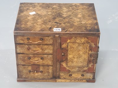 Lot 1226 - An early 20th century Japanese parquetry table...