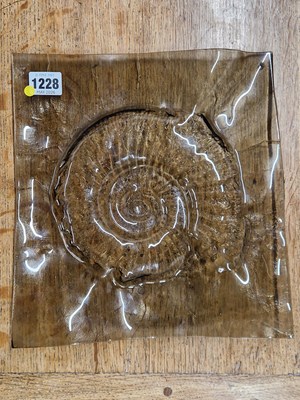 Lot 1228 - Erik Hoglund (1932-1998), a grey glass tile...