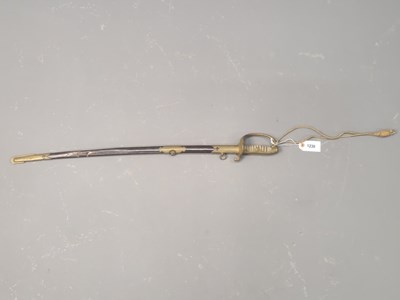 Lot 1230 - A Japanese officer's dress sword and scabbard,...