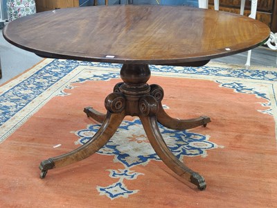 Lot 1234 - A 19th century cross banded mahogany centre...
