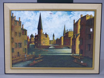 Lot 1237 - Ernest McCauley (20th century), a town scene...