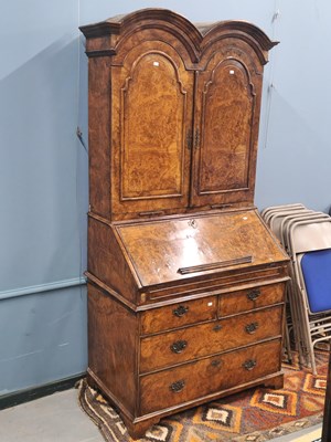 Lot 1239 - An 18th century burr walnut double domed...