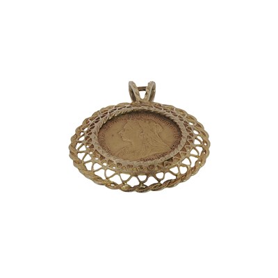 Lot 1005 - A 22ct gold 1894 Victorian full sovereign in a...
