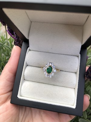 Lot 1084 - A hallmarked 18ct yellow and white gold Art...