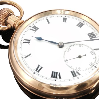 Lot 1096 - A Swiss-made open-face pocket watch with a...
