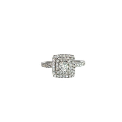 Lot 1048 - Vera Wang Love designer diamond cluster ring,...