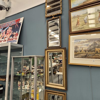 Lot 2 - Four antique and later gilt frame wall mirrors.