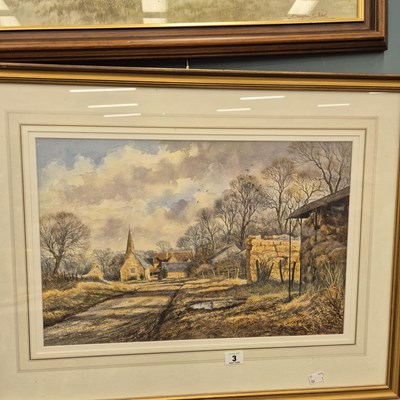 Lot 3 - Edward Stamp ( 20th century) A rural village...