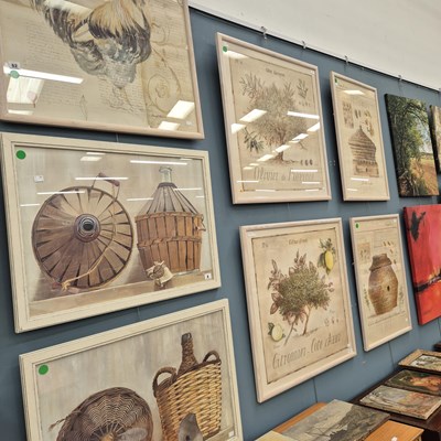 Lot 8 - Seven large decorative furnishing prints in...