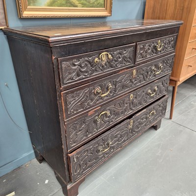 Lot 9 - An early 19th century mahonany chest of five...