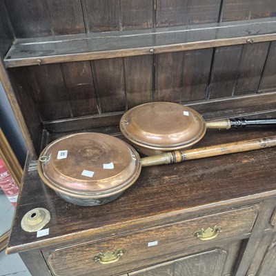 Lot 32 - Two copper bedwarming pans