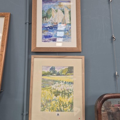 Lot 33 - Two watercolours
