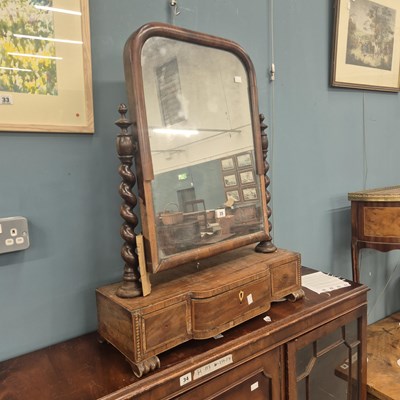 Lot 35 - A 19th-century mahogany swing mirror