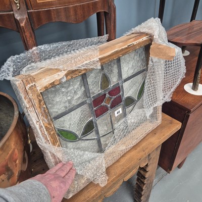 Lot 40 - Two small stained glass windows