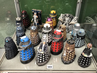 Lot 503 - A collection of Dr Who Daleks and two Cybermen