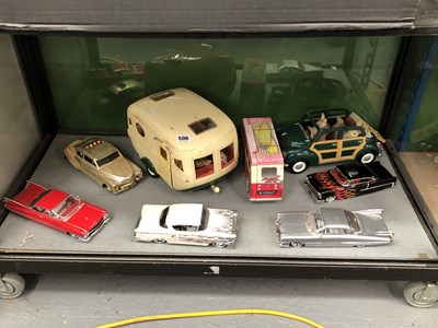 Lot 506 - Sylvian Family caravan and car with figures,...