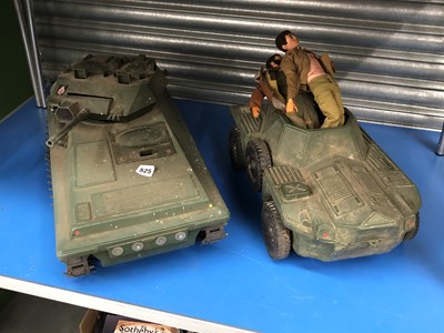 Lot 525 - Vintage toys; military themed to include an...