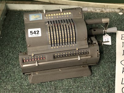 Lot 542 - A vintage Mullo mechanical calculator/adding...