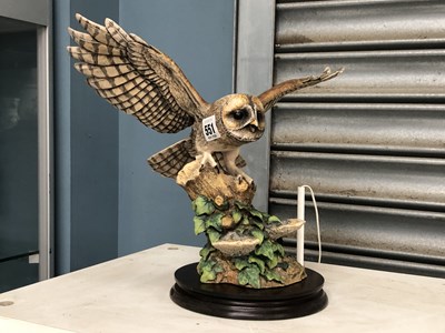 Lot 551 - A Border Fine Arts owl in flight figure