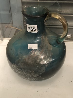Lot 555 - A studio art glass jug/vase, with an...