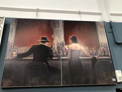 Lot 80 - A pair of modern prints on canvas