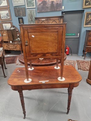Lot 86 - A Victorian mahogany D end table on turned...