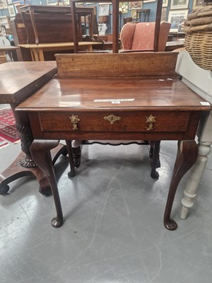 Lot 87 - A Georgian oak and fruitwood side table on...