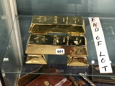 Lot 601 - Four imitation gold bars