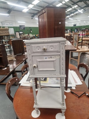 Lot 137 - A Victorian painted oak carved two tier...
