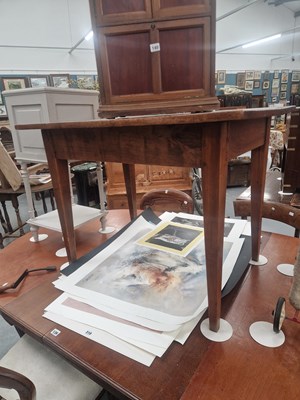 Lot 139 - A 19th century fruitwood side table on square...