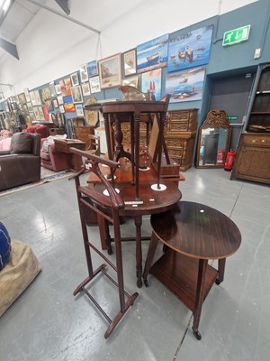 Lot 142 - A vintage valet stand, a low Lazy Susan...