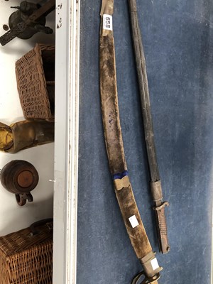Lot 658 - An antique saw back bayonet and a vintage...