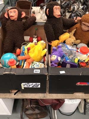 Lot 661 - Vintage toys to include Sooty and Sweep,...