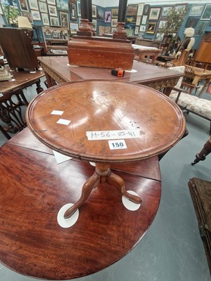 Lot 150 - A vintage elm and oak pie crust tripod wine...