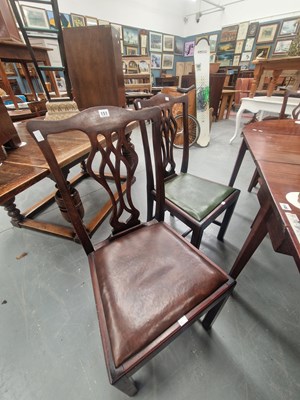 Lot 151 - A set of four Edwardian mahogany pierced splat...