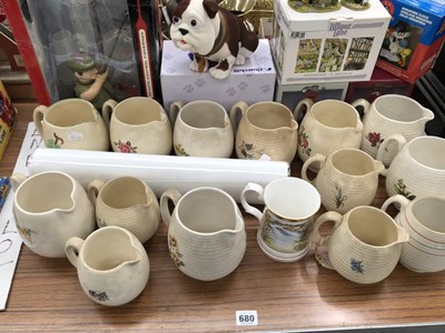 Lot 680 - Various jugs to include Beswick, other...