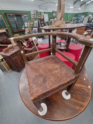 Lot 155 - A pair of gilt and painted corner chairs in...