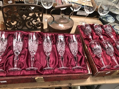 Lot 689 - Two sets of Doulton International crystal...