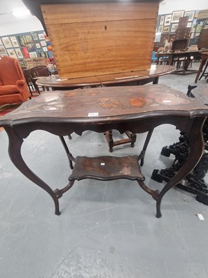 Lot 163 - An antique Art Nouveau serpentine two tier...