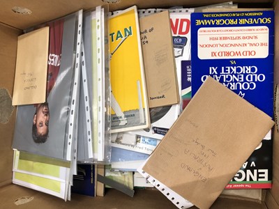 Lot 803 - Sporting ephemera: mostly cricket and football,...