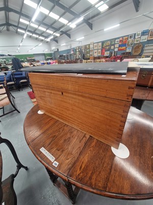 Lot 166 - An antique camphorwood trunk with brass...