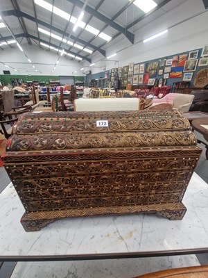 Lot 172 - An Asian domed casket decorated with intricate...
