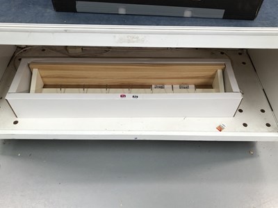 Lot 829 - A modern hall shelf with seven coat hooks...