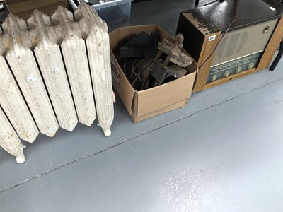 Lot 854 - A traditional cast iron radiator, a Pye Fenman...