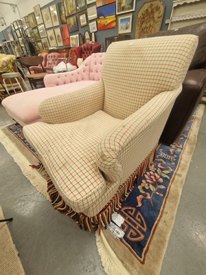 Lot 193 - A modern Howard style armchair upholstered in...
