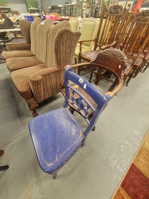 Lot 209 - A later painted Regency dining chair together...