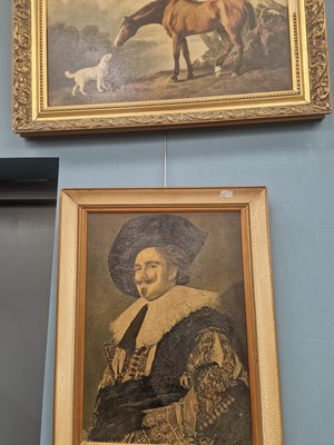 Lot 223 - Two framed oleographs after Franz Hals and...