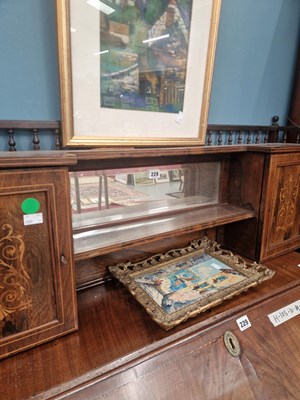 Lot 228 - A Edwardian inlaid rosewood mirror backed...