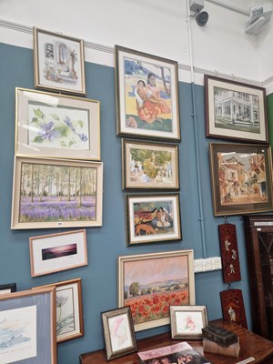 Lot 239 - A group of 15 decorative pictures and prints,...