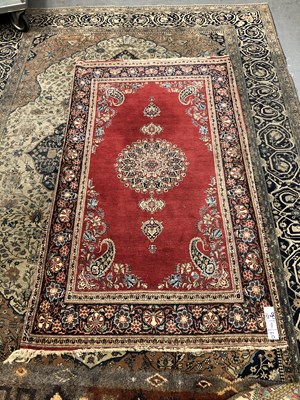 Lot 1424 - A Persian Keshan rug 231 × 130cm